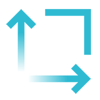 Conference centre flexible space square meter icon