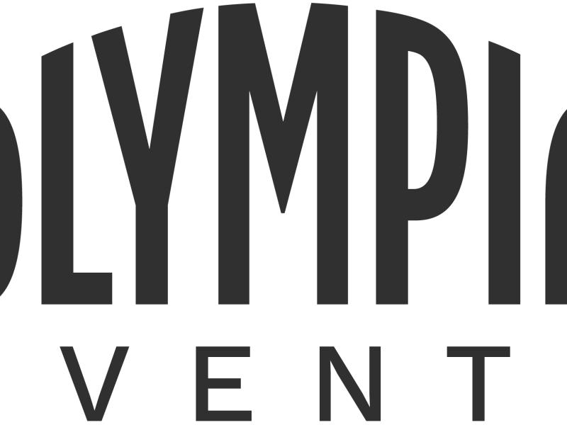 Olympia Events logo in charcoal