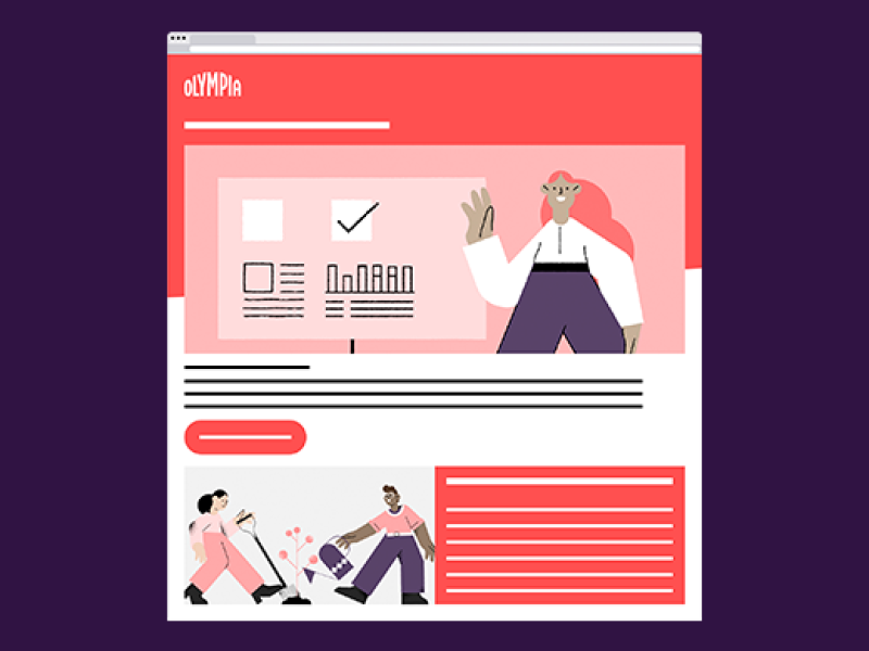 Graphic of newsletters.