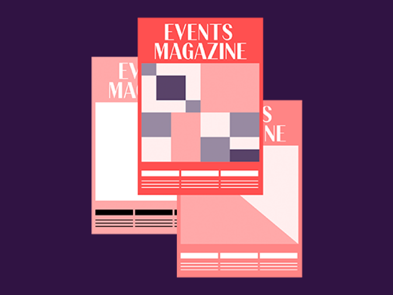 Graphic of newsletters.