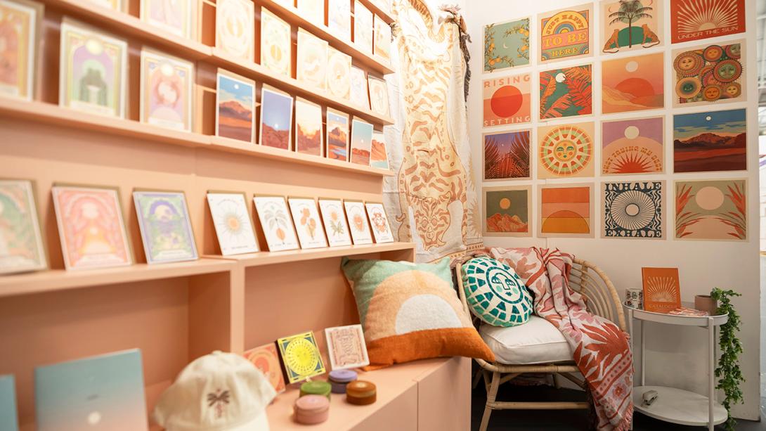 Display of prints at Top Drawer